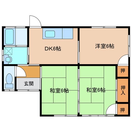 伊地知貸家（祝吉）の物件間取画像